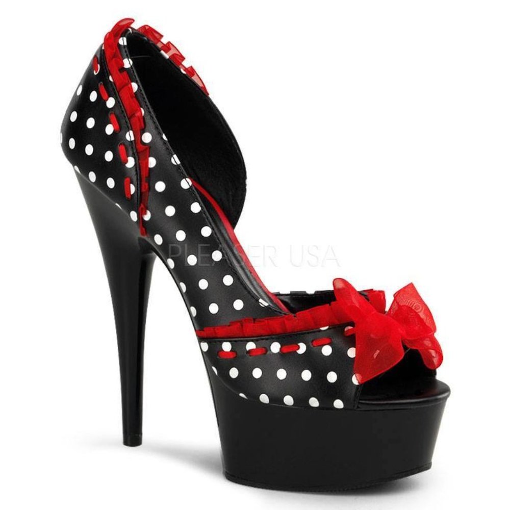 Polka Dot Print - Women's Pleaser Heels Shoes